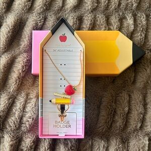 Travis & Fenn Pencil Badge Holder - Pink, Yellow